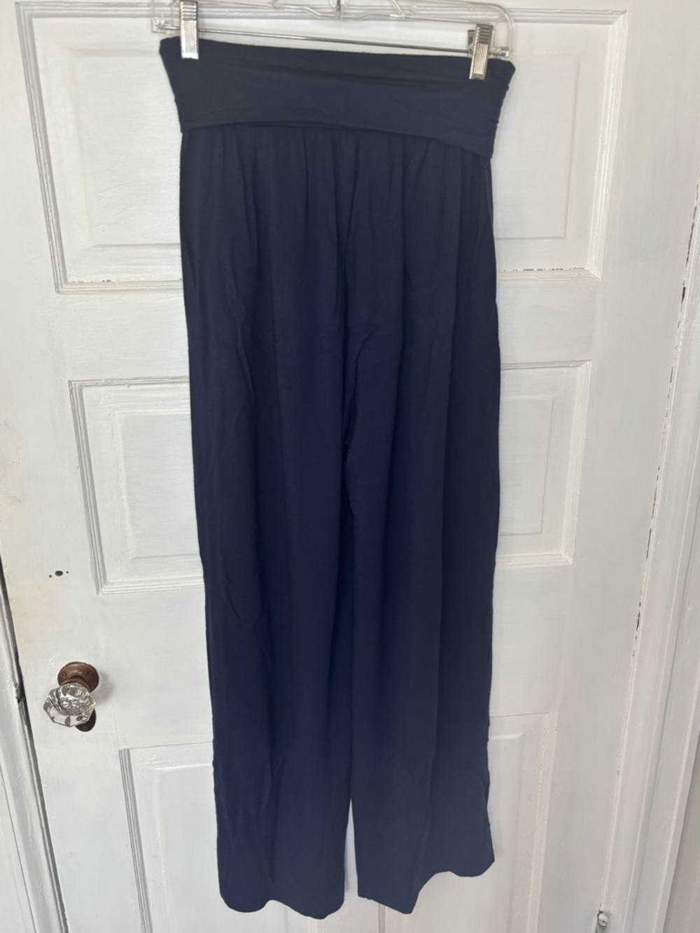 Quince Navy French Terry Modal Wide Leg Pants